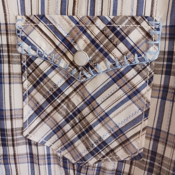 Panhandle Rough Stock Ladies Pearl Snap Western Shirt - Picture 6 of 14